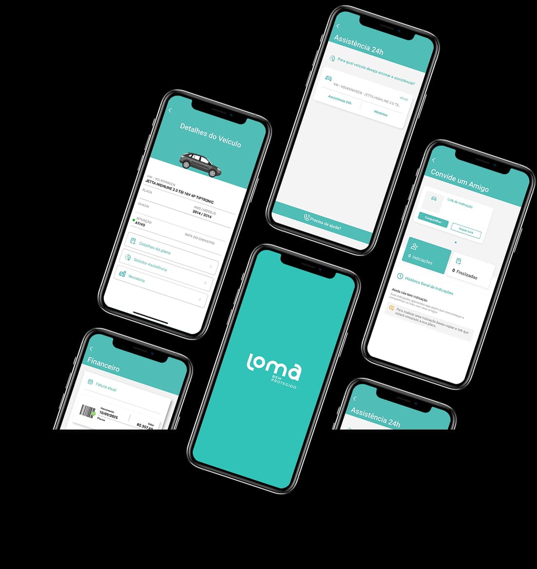 Interface do Aplicativo Loma